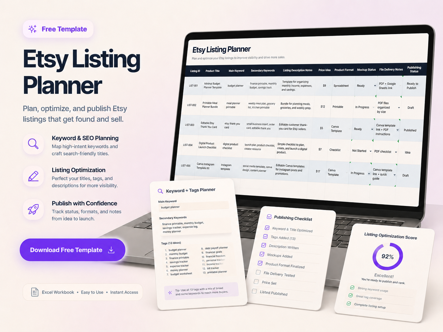 Etsy Listing Planner preview